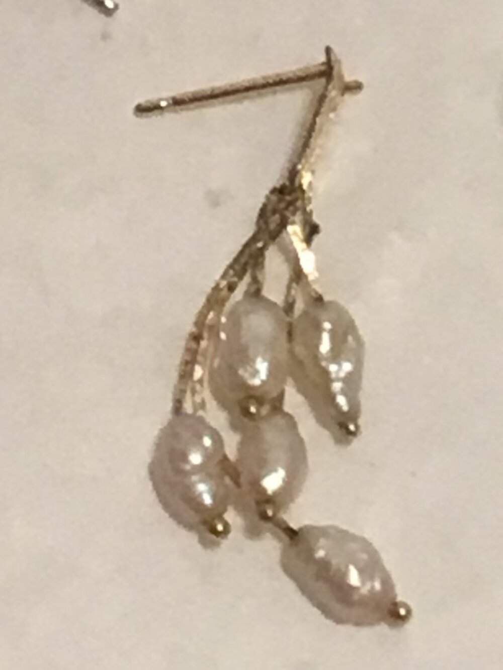 Lot of 14 lovely 14k gold earrings - mostly single stud earrings - Picture 8 of 16